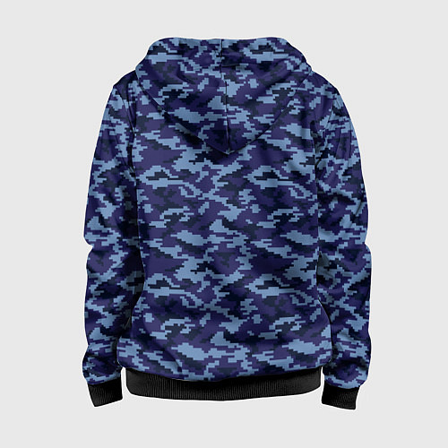 Детская толстовка на молнии Камуфляж охрана - Иван / 3D-Черный – фото 2