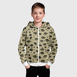 Толстовка на молнии детская Они смотрят, цвет: 3D-белый — фото 2