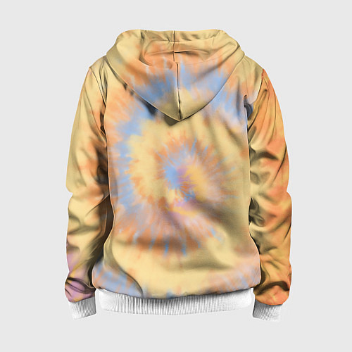 Детская толстовка на молнии Tie-Dye дизайн / 3D-Белый – фото 2