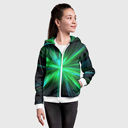 Толстовка на молнии детская Green light, цвет: 3D-белый — фото 2