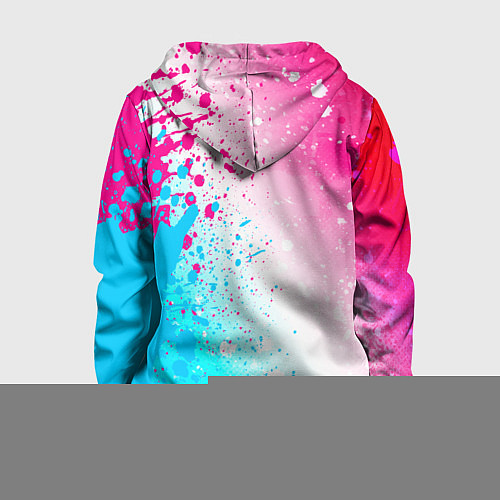 Детская толстовка на молнии Danganronpa neon gradient style: по-вертикали / 3D-Черный – фото 2