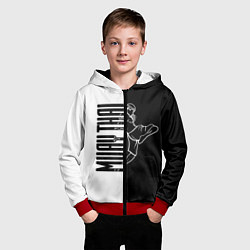 Толстовка на молнии детская Muay-Thai, цвет: 3D-красный — фото 2