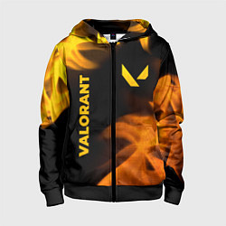 Детская толстовка на молнии Valorant - gold gradient вертикально