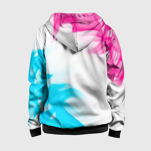 Детская толстовка на молнии Volkswagen neon gradient style вертикально / 3D-Черный – фото 2