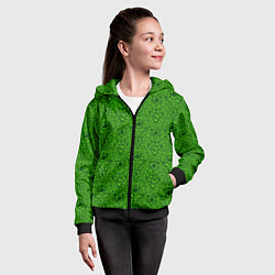 Толстовка на молнии детская Shrek: Pattern, цвет: 3D-черный — фото 2