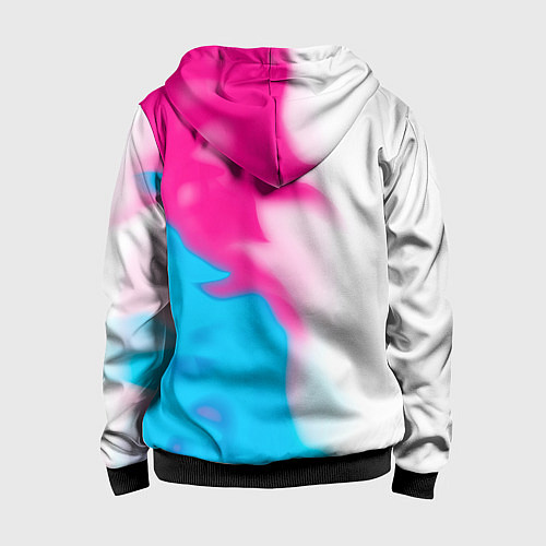 Детская толстовка на молнии Chery neon gradient style по-вертикали / 3D-Черный – фото 2