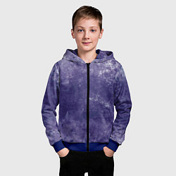 Толстовка на молнии детская Абстракция - violet color background, цвет: 3D-синий — фото 2