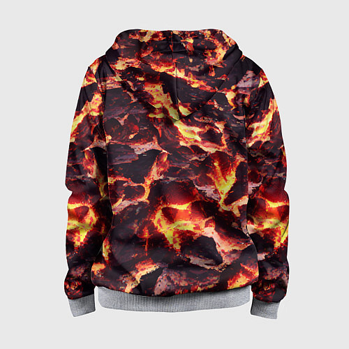 Детская толстовка на молнии Бурлящая лава / 3D-Меланж – фото 2