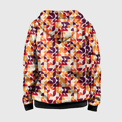 Детская толстовка на молнии Паттерн в стиле баухаус / 3D-Черный – фото 2