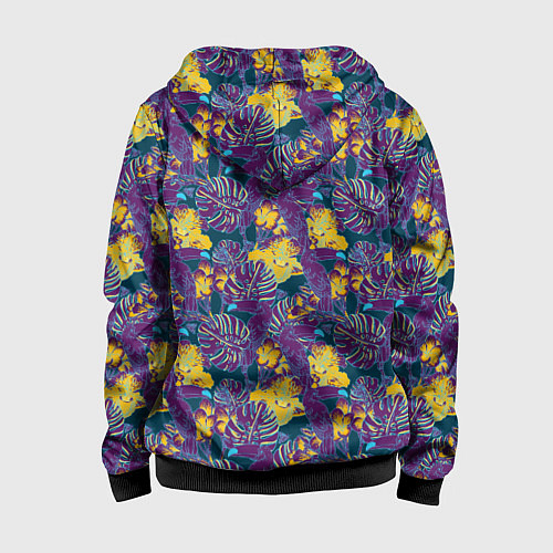 Детская толстовка на молнии Тропический тукан / 3D-Черный – фото 2