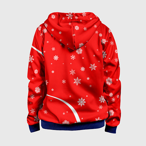 Детская толстовка на молнии Christmas deer / 3D-Синий – фото 2