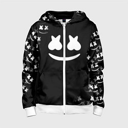 Толстовка на молнии детская Marshmello black collection, цвет: 3D-белый