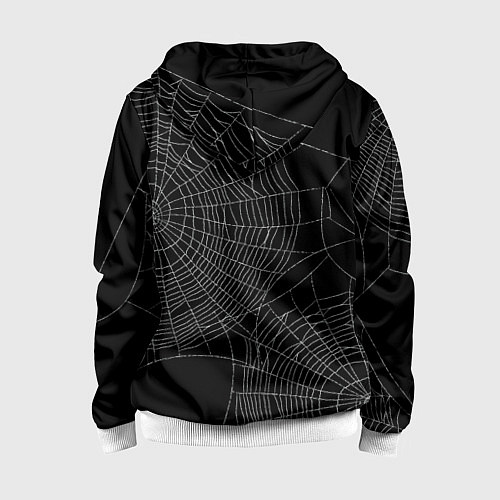 Детская толстовка на молнии Spider паутина / 3D-Белый – фото 2