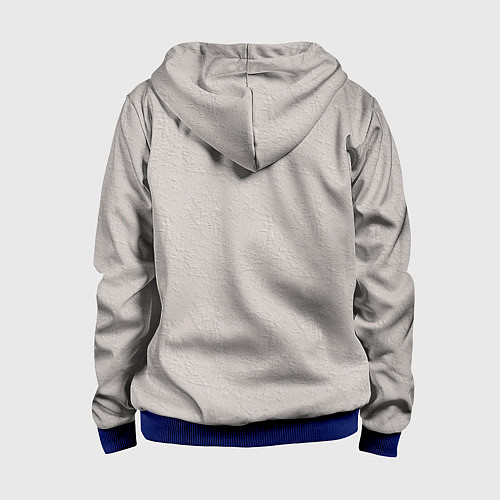 Детская толстовка на молнии Нежные розовые розы на стене / 3D-Синий – фото 2