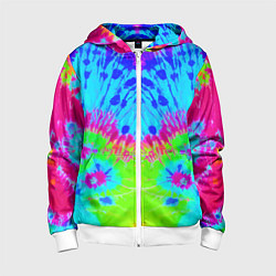 Детская толстовка на молнии Tie-Dye abstraction