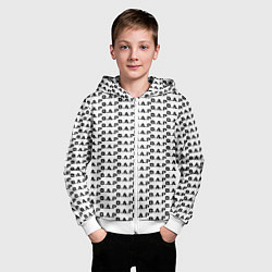 Толстовка на молнии детская BAP kpop steel pattern, цвет: 3D-белый — фото 2