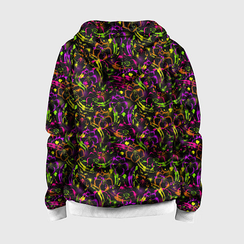 Детская толстовка на молнии Color bright pattern / 3D-Белый – фото 2