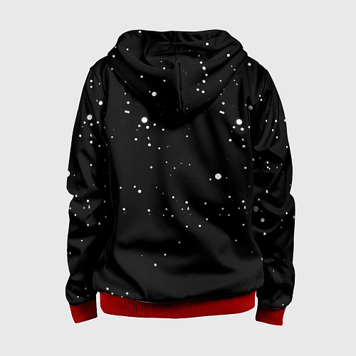 Детская толстовка на молнии Россия герб рф текстура / 3D-Красный – фото 2