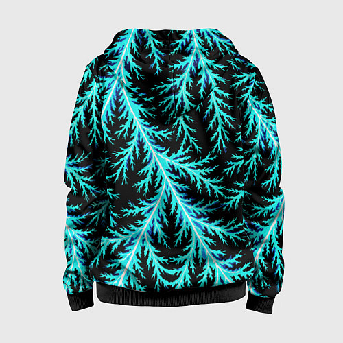 Детская толстовка на молнии Разряды электричества Tie Dye / 3D-Черный – фото 2