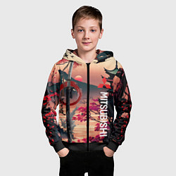 Толстовка на молнии детская Катана Mitsubishi, цвет: 3D-черный — фото 2