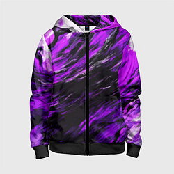 Толстовка на молнии детская Чёрная и розовая буря, цвет: 3D-черный