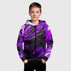 Толстовка на молнии детская Чёрная и розовая буря, цвет: 3D-черный — фото 2