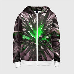 Детская толстовка на молнии Драгоценный камень зелёный