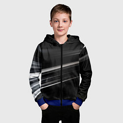 Толстовка на молнии детская Black abstract background, цвет: 3D-синий — фото 2