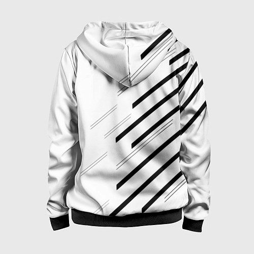 Детская толстовка на молнии Juventus sport geometry / 3D-Черный – фото 2