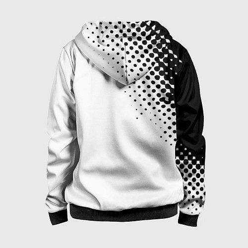 Детская толстовка на молнии Juventus sport black geometry / 3D-Черный – фото 2