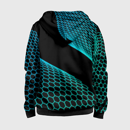 Детская толстовка на молнии Bayer 04 football net / 3D-Черный – фото 2