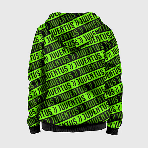 Детская толстовка на молнии Juventus green pattern sport / 3D-Черный – фото 2