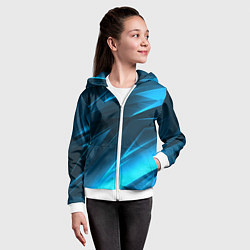 Толстовка на молнии детская Geometry stripes neon color, цвет: 3D-белый — фото 2