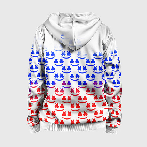 Детская толстовка на молнии Marshmello russia color / 3D-Белый – фото 2