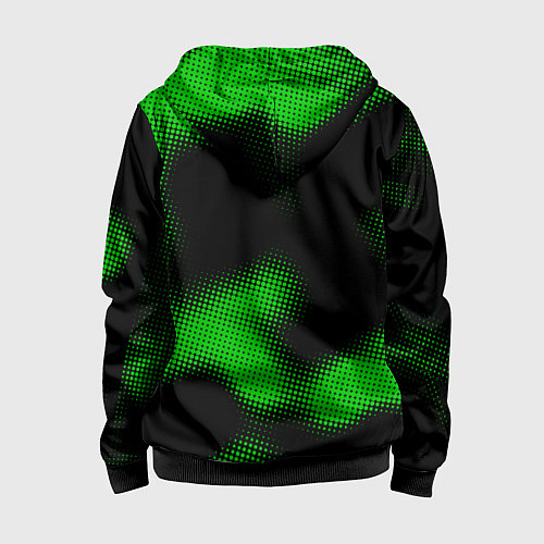 Детская толстовка на молнии Borussia sport halftone / 3D-Черный – фото 2