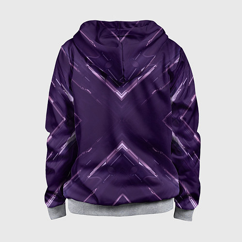 Детская толстовка на молнии Космические треугольники икс / 3D-Меланж – фото 2