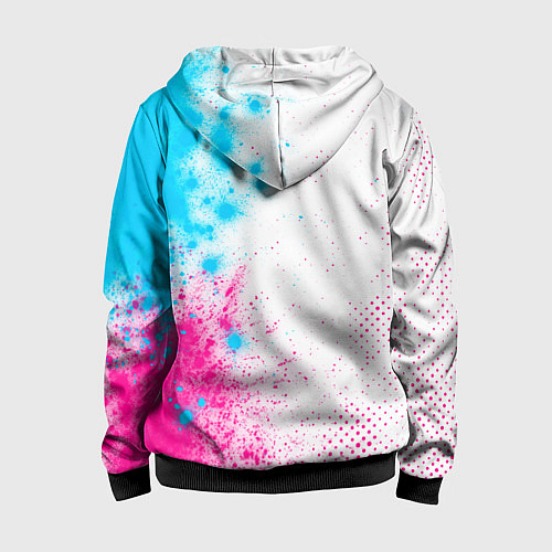 Детская толстовка на молнии Roma neon gradient style по-вертикали / 3D-Черный – фото 2