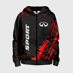 Детская толстовка на молнии Infiniti red sport tires