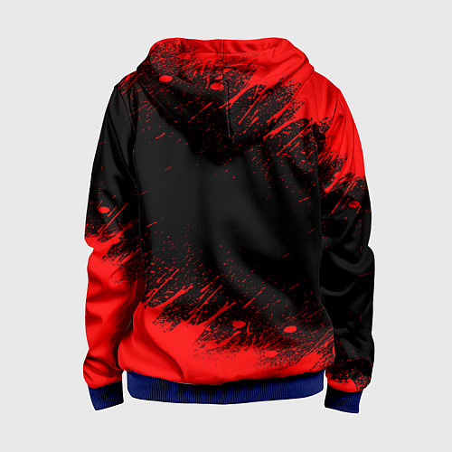 Детская толстовка на молнии Dead by daylight огненный / 3D-Синий – фото 2