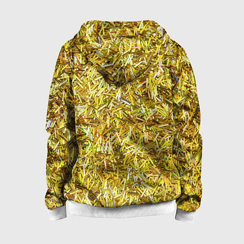 Детская толстовка на молнии Золотые ленточки / 3D-Белый – фото 2