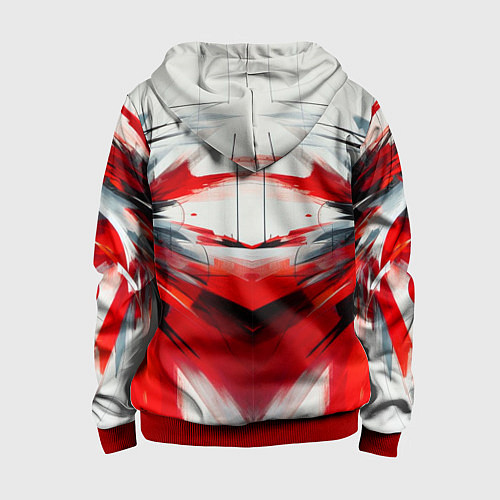Детская толстовка на молнии Абстракция кчб / 3D-Красный – фото 2