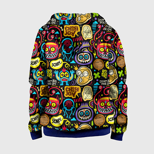 Детская толстовка на молнии Choose joy / 3D-Синий – фото 2