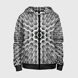 Детская толстовка на молнии Бесконечный гексагональный каркас