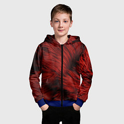 Толстовка на молнии детская Красная шерсть, цвет: 3D-синий — фото 2