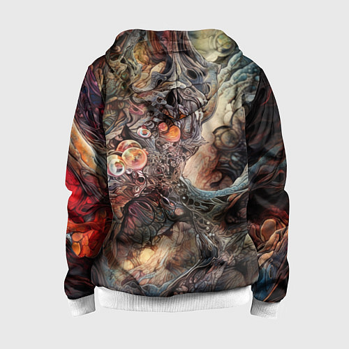 Детская толстовка на молнии Бесконечный хаос / 3D-Белый – фото 2