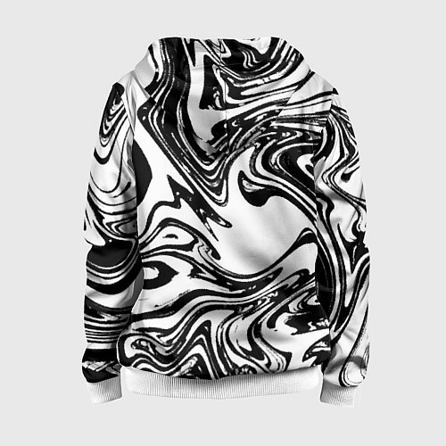 Детская толстовка на молнии Абстрактная черно-белая / 3D-Белый – фото 2