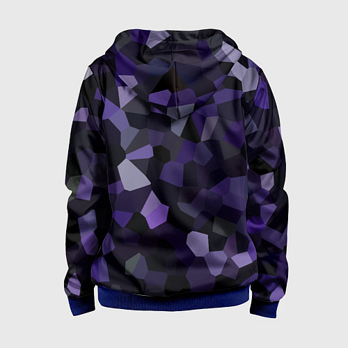 Детская толстовка на молнии Кристаллизация темно-фиолетового / 3D-Синий – фото 2