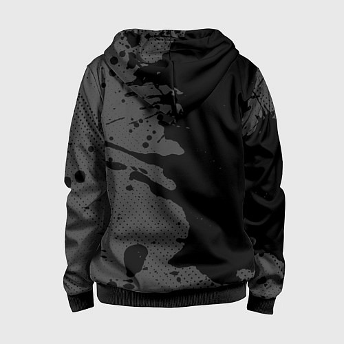 Детская толстовка на молнии Bayer 04 sport на темном фоне по-вертикали / 3D-Черный – фото 2