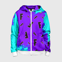 Детская толстовка на молнии Fortnite neon steel colors epic