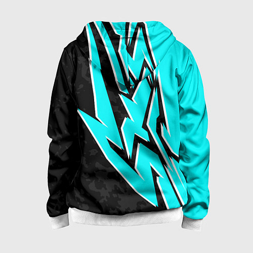 Детская толстовка на молнии Mint graffiti / 3D-Белый – фото 2